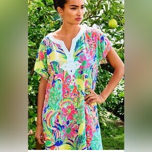Lilly Pulitzer, Harlow Casa Banana Floral Tunic Dress, Size M, Like New